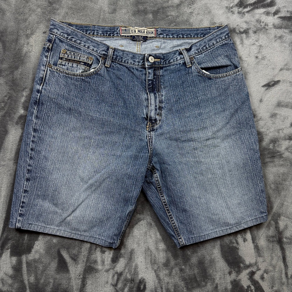 U.S. Polo Assn. Denim Shorts Mens 38 Blue Jean Classic 5-Pocket 100% Cotton